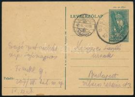 1940 Sajószentandrás, az erdélyi bevonulásban részt vett katona által hazaküldött levelezőlap, "Beszterce visszatért" bélyegzéssel