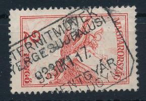 1927 Repülő (I.) 2P "ETERNITMŰVEK NYERGESÚJFALU" érdekes postaügynökségi bélyegzéssel