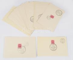 1940 Erdély, összesen 20 db "Visszatért" bélyegzés 5 különböző városból (Gyergyószentmiklós, Kolozsvár, Nagyvárad, Szatmárnémeti, Zilah), többféle bélyeggel