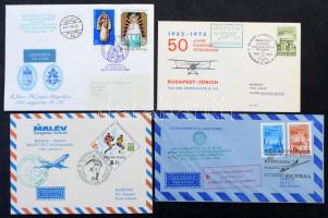 131 db modern alkalmi légi levél, közte néhány helikopter-, lovasposta, szárnyashajó küldemény