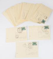 1940 Erdély, összesen 40 db "Visszatért" bélyegzés 20 különböző városból (Bánffyhunyad, Beszterce, Csíkszereda, Dés, Gyergyószentmiklós, Kézdivásárhely, Kolozsvár, Máramarossziget, Marosvásárhely, Nagybánya, Nagyszalonta, Nagyvárad, Nagykároly, Sepsiszentgyörgy, Szamosújvár, Szászrégen, Szatmárnémeti, Székelyudvarhely, Szilágysomlyó, Zilah), mindegyik Dr. vitéz Tanády Endre részére címzett levelezőlapon