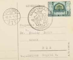 1940 Erdély, összesen 40 db "Visszatért" bélyegzés 20 különböző városból (Bánffyhunyad, Be...