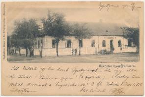 1903 Gyertyámos, Gyergyámos, Gertianosch, Gertiamos, Carpinis (Banat); Községháza. Rechnitzer János és fia fénynyomdája kiadása Zágrábban / town hall (EK)