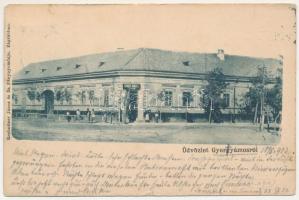1903 Gyertyámos, Gyergyámos, Gertianosch, Gertiamos, Carpinis (Banat); Tenner Ignác üzlete. Rechnitzer János és fia fénynyomdája kiadása Zágrábban / shop of Tenner (EM)