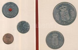Dánia 1974. 5ö-5K 5db klf érme eredeti tokban T:1