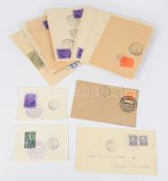 1938 Kárpátalja, 21 db "Munkács visszatért" bélyegzés, különféle bélyegekkel