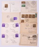 1938 Felvidék, 19 db "Kassa visszatért" bélyegzés, különféle bélyegekkel