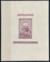 1951 80 éves a magyar bélyeg lila vágott blokk (550.000) (néhány apró fekete pötty a gumizáson / small black points on the gum)