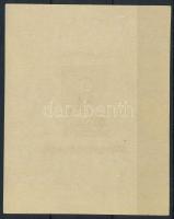 1951 80 éves a magyar bélyeg lila vágott blokk (550.000) (néhány apró fekete pötty a gumizáson / sma...