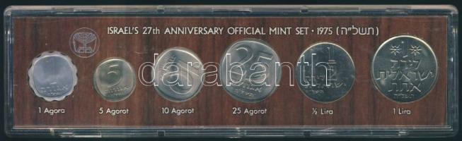 Izrael 1975. 1a-1L 6db klf érme eredeti plasztik tokban T:1