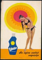 "Fabulon napozó. Az egész család napozója." Bp., Offset-ny., a szélén kis gyűrődéssel, 24x17 cm