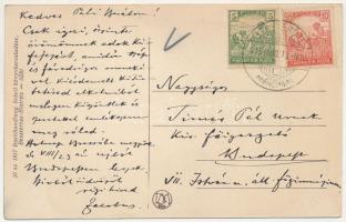 1918 Beszterce, Bistritz, Bistrita; Kornmarkt / Búzaszer, gyógyszertár, Alois Wagner fényképészeti m...