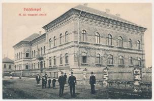 Vajdahunyad, Hunedoara; M. kir. vasgyári hivatal. Adler fényirda (Szászváros) 1909. / iron factory office (fl)