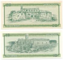 Kuba DN (1985.) 10P + 20P "B" deviza tanúsítvány T:UNC-AU Cuba ND (1985.) 10 Pesos + 20 Pesos "B" Foreign Exchange Certificates C:UNC-AU Krause FX8, FX9