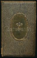 1928-1931 Emlékkönyv bejegyzésekkel, rajzokkal, közte irredenta grafikával és verssel, sérült kötésben