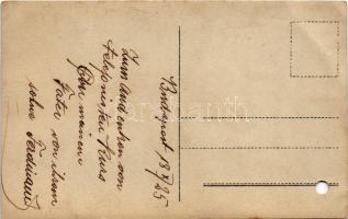 1918 'Mi békét akarunk' Első világháborús osztrák-magyar katonák csoportképe / WWI Austro-...