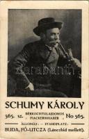 Budapest I. Schumy Károly bérkocsitulajdonos reklámlapja. Fő utca (non PC) (fl)