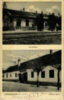 Győrszemere, Szemere; vasútállomás, pályaudvar, Hangya üzlete és saját kiadása, Röszler K. (EB)