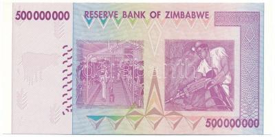 Zimbabwe 2008. 500.000.000D T:AU Zimbabwe 2008. 500.000.000 Dollars C:AU Krause P#82