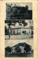 1939 Nagyberezna, Velykyi Bereznyi, Velky Berezny; látkép, üzlet, iskola. Josef Borsos kiadása / general view, shop, school (szakadás / tear)