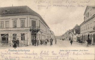 Károlyváros (Karlovac) Riecka street with Hotel Fiume