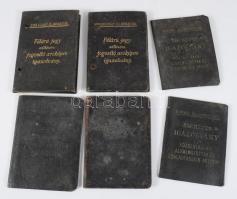 1936-1950 Fényképes MÁV igazolványok, 6 db, változó állapotban