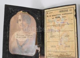 1936-1950 Fényképes MÁV igazolványok, 6 db, változó állapotban