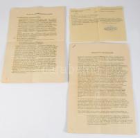 1957 Tájékoztató az 5 éves Spartacusról, 3 p. + Az 1958. évi versenynaptár készítés feladatai, 8 p. + Gyulai Szpartakusz Sport Klub levele Lukács Ráfael elnök aláírásával, gyűrött