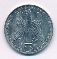 Német Szövetségi Köztársaság 1980D 5M Cu-Ni "von der Vogelweide halálának 750. évfordulója T:XF Federal Republic of Germany 1980D 5 Mark Cu-Ni "750th Anniversary - Death of von der Vogelweide" C:XF Krause KM#152