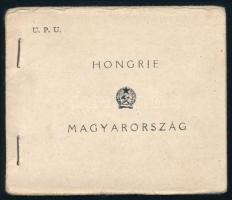 1949 UPU bélyegfüzet 2 szélen fogazatlan 6-os tömbökkel, kopottas állapotban (35.000)