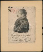 1827 Ferdinand von Lütgendorf-Leinburg (1785-1858): Brogyányi Gábor (1776-1851), Trencsén vármegye országgyűlési követének portréja. Rézmetszet, papír, jelzett a metszeten, papírlapra ragasztva, kissé foltos, 14,5x11 cm
