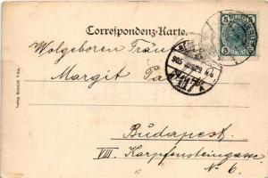 1905 Dürnkrut, Kirche, Pfarrhof und Schloss. Verlag Heinrich Wille / church, parish, castle. Art Nou...