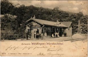 Wien, Vienna, Bécs; Weidlingau-Wurzbachthal, Haltestelle. C. Ledermann Jr. / railway station (EK)