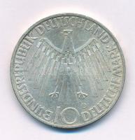 Német Szövetségi Köztársaság 1972D 10M Ag "Nyári Olimpia, München / Spirál (IN DEUTSCHLAND) T:X...