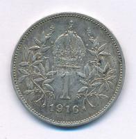 Ausztria 1916. 1K Ag "Ferenc József" T:XF patina Austria 1916. 1 Corona Ag "Franz Joseph" C:XF patina Krause KM#2820