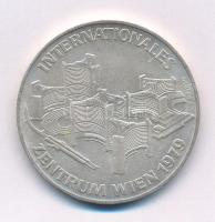 Ausztria 1979. 100Sch Ag "Bécsi Nemzetközi Központ" tokban T:AU patina Austria 1979. 100 Schilling Ag "Vienna International Center" in case C:AU patina Krause KM#2944
