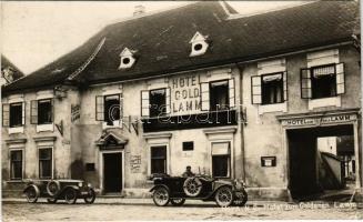 1929 Horn, Hotel zum Goldenen Lamm, Kirchenplatz, Matthias Strobls Hotel / hotel, automobile, advertisement. photo (tiny tears)