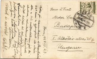 1929 Horn, Hotel zum Goldenen Lamm, Kirchenplatz, Matthias Strobls Hotel / hotel, automobile, advert...