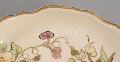 Zsolnay pillangó mintás tálka, jelzett, hibátlan, d: 12,5 cm