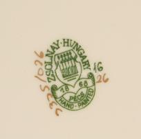 Zsolnay pillangó mintás tálka, jelzett, hibátlan, d: 12,5 cm