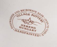 Herend Pottery gyertyatartó. Jelzett, mázrepedéssel, m: 20,5 cm