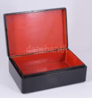 Kézzel festett orosz lakkfestett díszdoboz, 14x21x7,5 cm