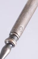 Berndorf ezüstözött húsvilla, jelzett, h: 21,5 cm