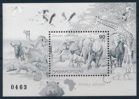 1997 Földrészek állatai (I.) - Afrika feketenyomat blokk fekete sorszámmal (20.000)