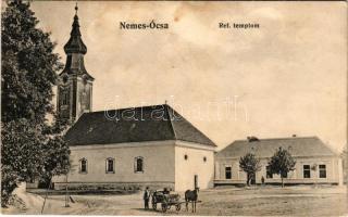 1910 Nemesócsa, Nemes-Ócsa, Zemianska Olca; Református templom. L. H. Pannonia / Calvinist church (fl)