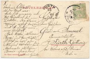 1907 Nagykapos, Velké Kapusany; Fő tér. Braun Testvérek kiadása / main square (fl)