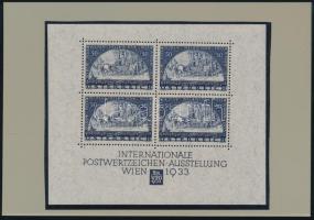 1933 WIPA blokk postatiszta, szép minőség / mint never hinged, good quality (Mi EUR 3.750.-)