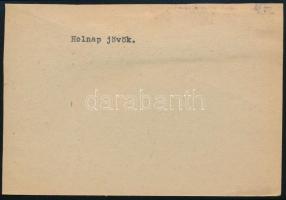 1951 Bankjegyportó bélyegek levelező lapon, a hivatalos kiadás (1951.jan.8) előtt 2 nappal bélyegezv...