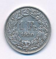 Svájc 1920B 1Fr Ag T:VF, kis patina Switzerland 1920B 1 Franc Ag C:VF, small patina Krause Y#31