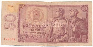 Csehszlovákia 1964. 50K "N 34 108795" T:F Czechoslovakia 1964. 50 Korun "N 34 108795" C:F Krause 90.